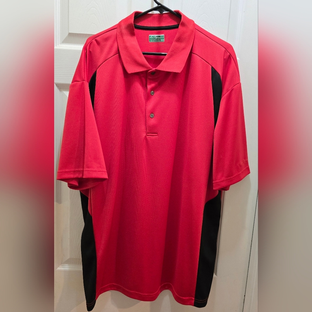Ben Hogan 2xl Red Polo Shirt with Black Panels